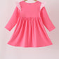 Pink sweet as pie embroidery ruffle dress