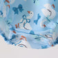 Blue goose bow embroidery ruffle bubble