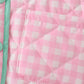 Pink hydrangea gingham ruffle jacket
