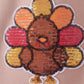 Khaki turkey sequin mom top
