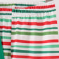 Green christmas tree applique stripe pants set