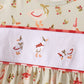Goose embroidery ruffle gingham bloomer set