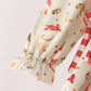 Goose embroidery ruffle gingham dress