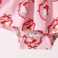 Pink santa claus bamboo ruffle bubble