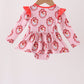 Pink santa claus bamboo ruffle bubble