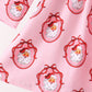 Pink santa claus bamboo pants set