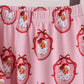 Pink santa claus bamboo ruffle pajama set