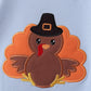 Blue Turkey Applique Romper