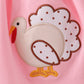 Pink turkey applique ruffle pants set