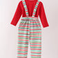 Red santa claus applique 2pc set