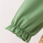 Green pumpkin turkey smocked dress