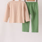 Green pumpkin turkey pants set