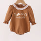 Brown Howdy Y'ALL western embroidery ruffle bubble