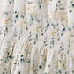 Sage floral smocked tiered mom dress