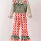 Green Pumpkin Embroidery 2cp jumpsuit set