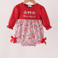 Maroon thankful floral leaves embroidey bubble
