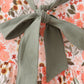 Green floral bow ruffle mom&me dress