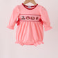Pink turkey smocked bow bubble