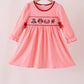Pink turkey embroidery dress