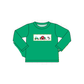 Green Farm Cow Embroidery Top
