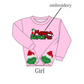 Pink Merry Grinch Embroidery Mom&me Sweatshirt