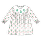 Pink Christmas Tree Embroidery Dress