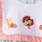 Sage Turkey Embroidery Ruffle Bloomer Set