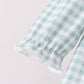 Sage Turkey Embroidery Ruffle Bloomer Set