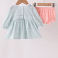 Sage Turkey Embroidery Ruffle Bloomer Set