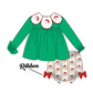 Green Santa Embroidery Bloomer Set