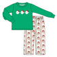 Green Santa Embroidery Pants Set