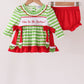 Green Stripe Grinch Applique Bloomer Set