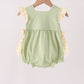 Green Princess Frog Embroidery Ruffle Bubble