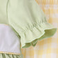 Green Princess Frog Embroidery Ruffle Bloomer Set