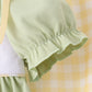 Green Princess Frog Embroidery Ruffle Pants Set