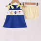 Royal Blue Character Embroidery Bloomer Set