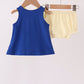 Royal Blue Character Embroidery Bloomer Set