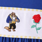 Royal Blue Character Embroidery Ruffle Pants