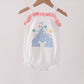 Pink Castle Applique Ruffle Bubble