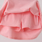 Pink Castle Applique Ruffle Skorts Set