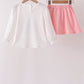 Pink Castle Applique Ruffle Skorts Set