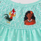 Green Character Smocked Bloomer Set