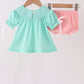 Green Character Smocked Bloomer Set