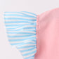 Pink Princess Embroidery Stripe Ruffle Bloomer Set