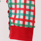 Red Character Embroidery Gingham Romper