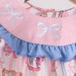 Pink Character Bow Embroidery Bubble