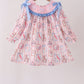 Pink Character Bow Embroidery Dress