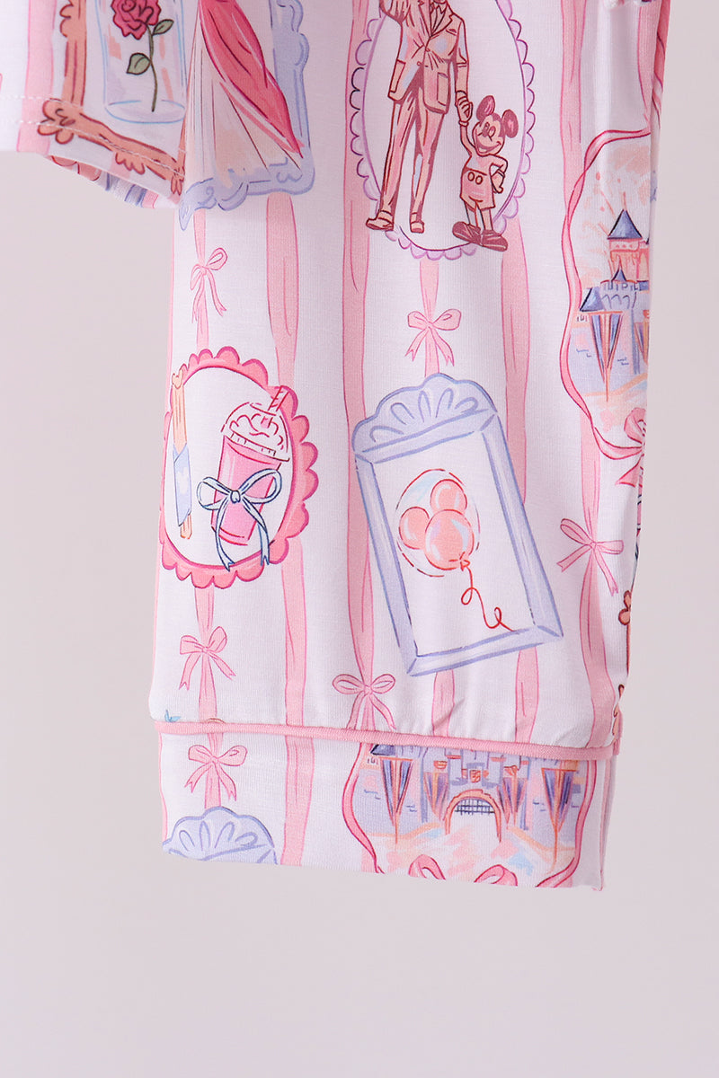 Pink Character Bamboo Pajama Set