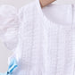 Blue bow ruffle bloomer set