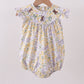 Floral bunny bow embroidery ruffle bubble